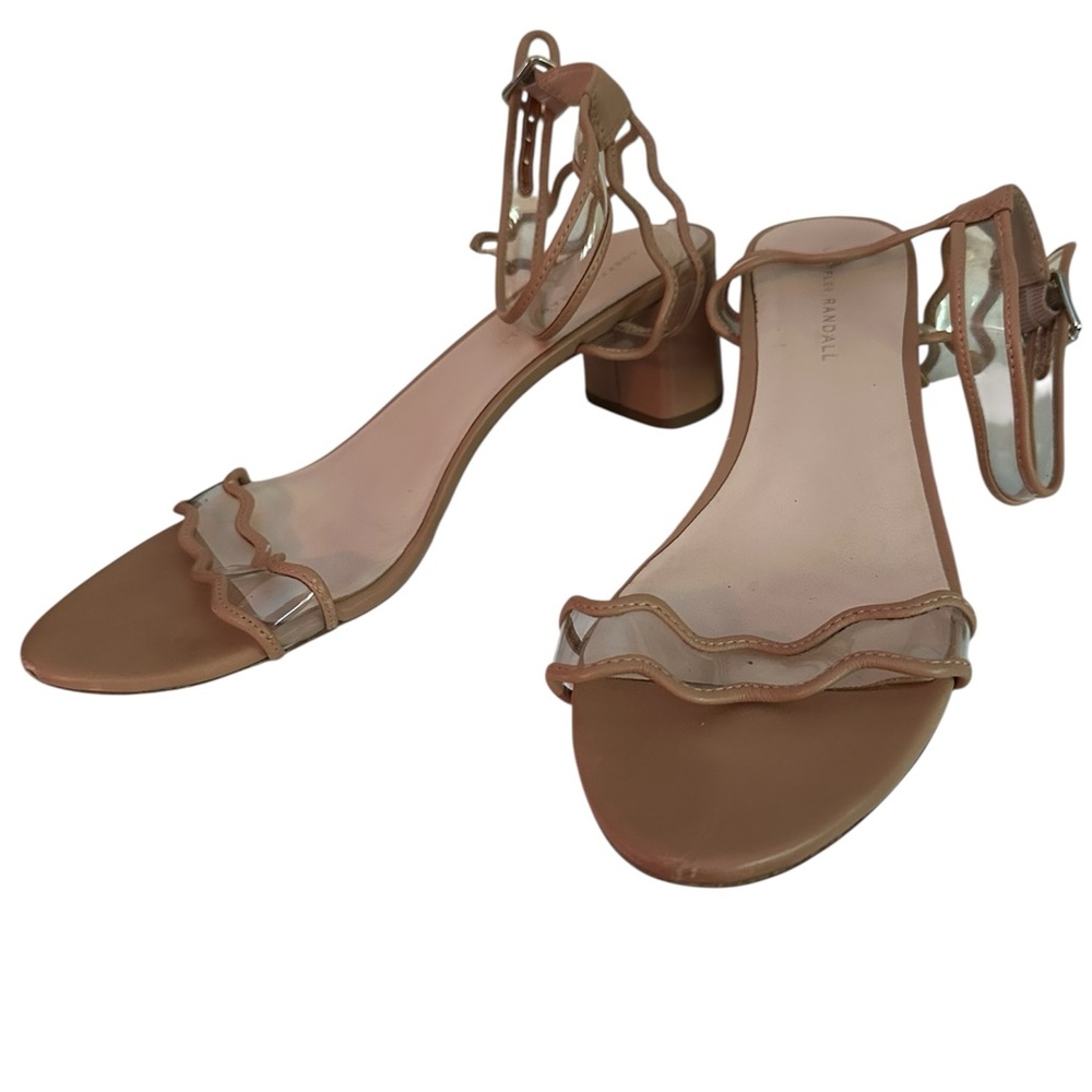 Loeffler Randall Nude Wavy Strap Heels